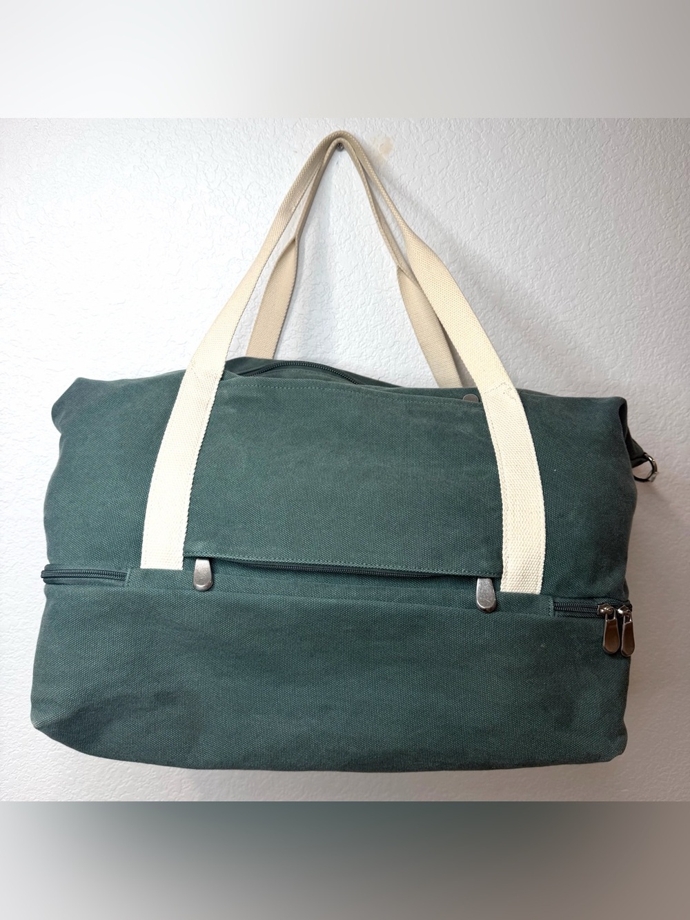 Lo and Sons Catalina Deluxe Small Duffle Bag Travel Green Weekender Canvas Tote